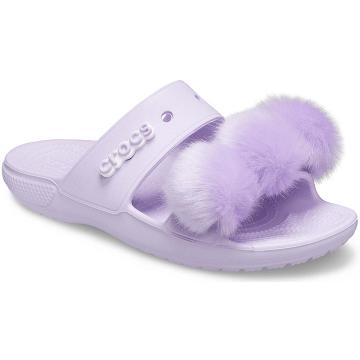 Crocs Klassiska Fur Sure Sandaler Dam Lila | Sverige 0564KORI